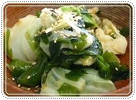 春きゃべつとわかめのお浸しの簡単料理レシピ、春きゃべつとわかめのお浸し画像